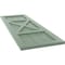 Ekena Millwork True Fit PVC Center X-Board Farmhouse Fixed Mount Shutters, Track Green , 18W x 32H, PR TFP107FH18X032TG - alternate 10